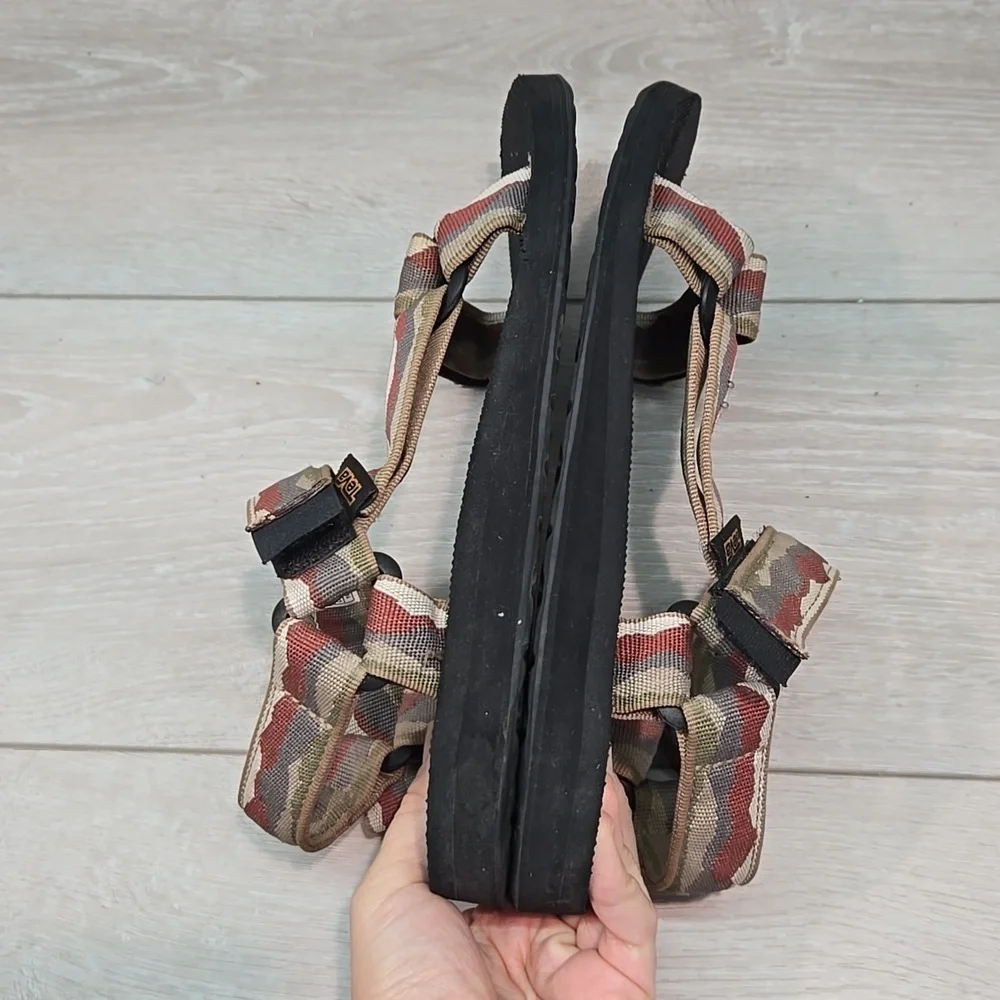 Teva Men's Sandals Hurricane  Outdoor Hook&loop Slide Shoes Sz 10